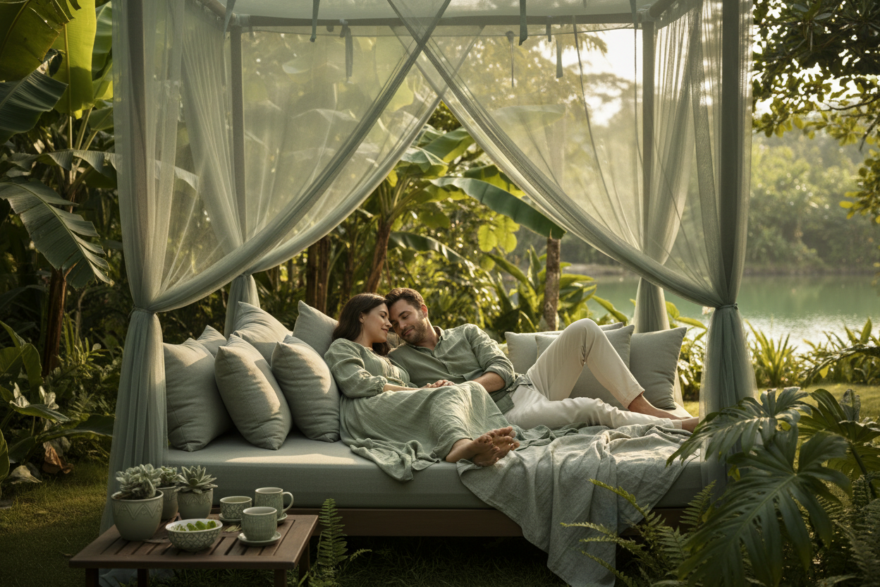 Ambiance voyage vert sauge